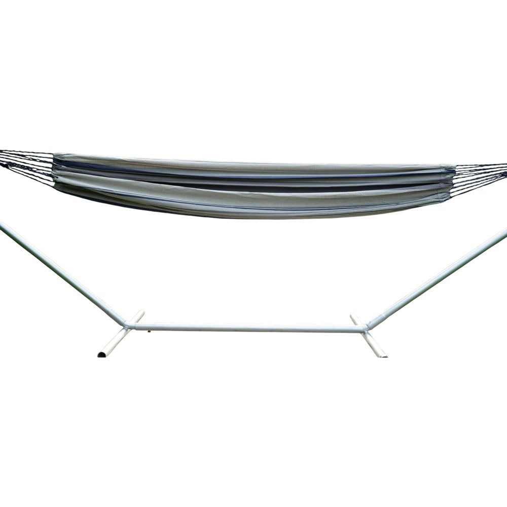 Gray Striped Single Spreader Bar Hammock HomeRoots