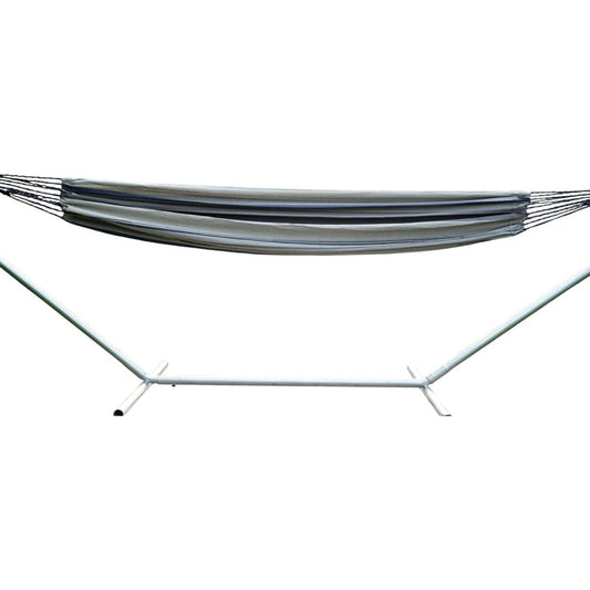 Gray Striped Single Spreader Bar Hammock