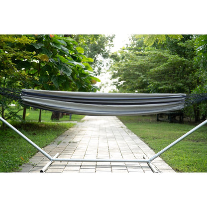 Gray Striped Single Spreader Bar Hammock HomeRoots