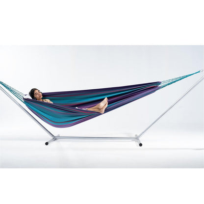 Blue And Purple Striped Single Spreader Bar Hammock HomeRoots
