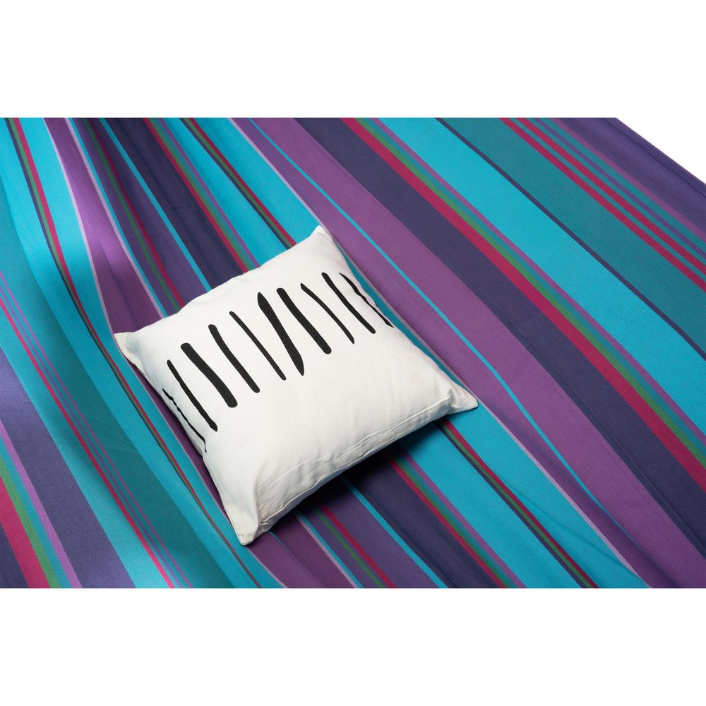 Blue And Purple Striped Single Spreader Bar Hammock HomeRoots