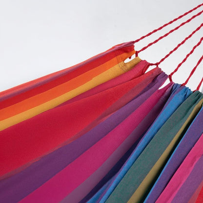Pink Lavender Red And Yellow Striped Single Spreader Bar Hammock HomeRoots
