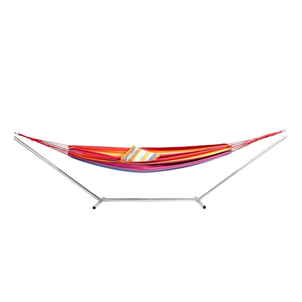 Pink Lavender Red And Yellow Striped Single Spreader Bar Hammock HomeRoots