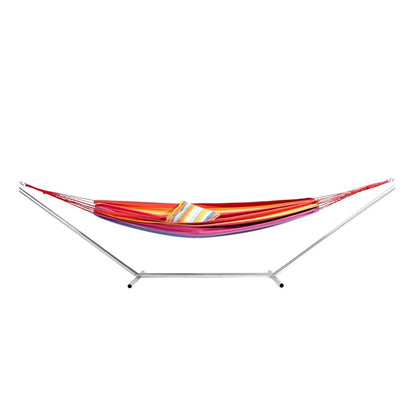 Pink Lavender Red And Yellow Striped Single Spreader Bar Hammock HomeRoots