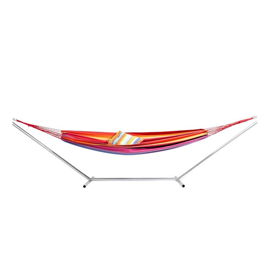 Pink Lavender Red And Yellow Striped Single Spreader Bar Hammock