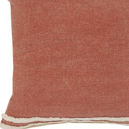 20" Brown And White Striped Cotton Throw Pillow Cover