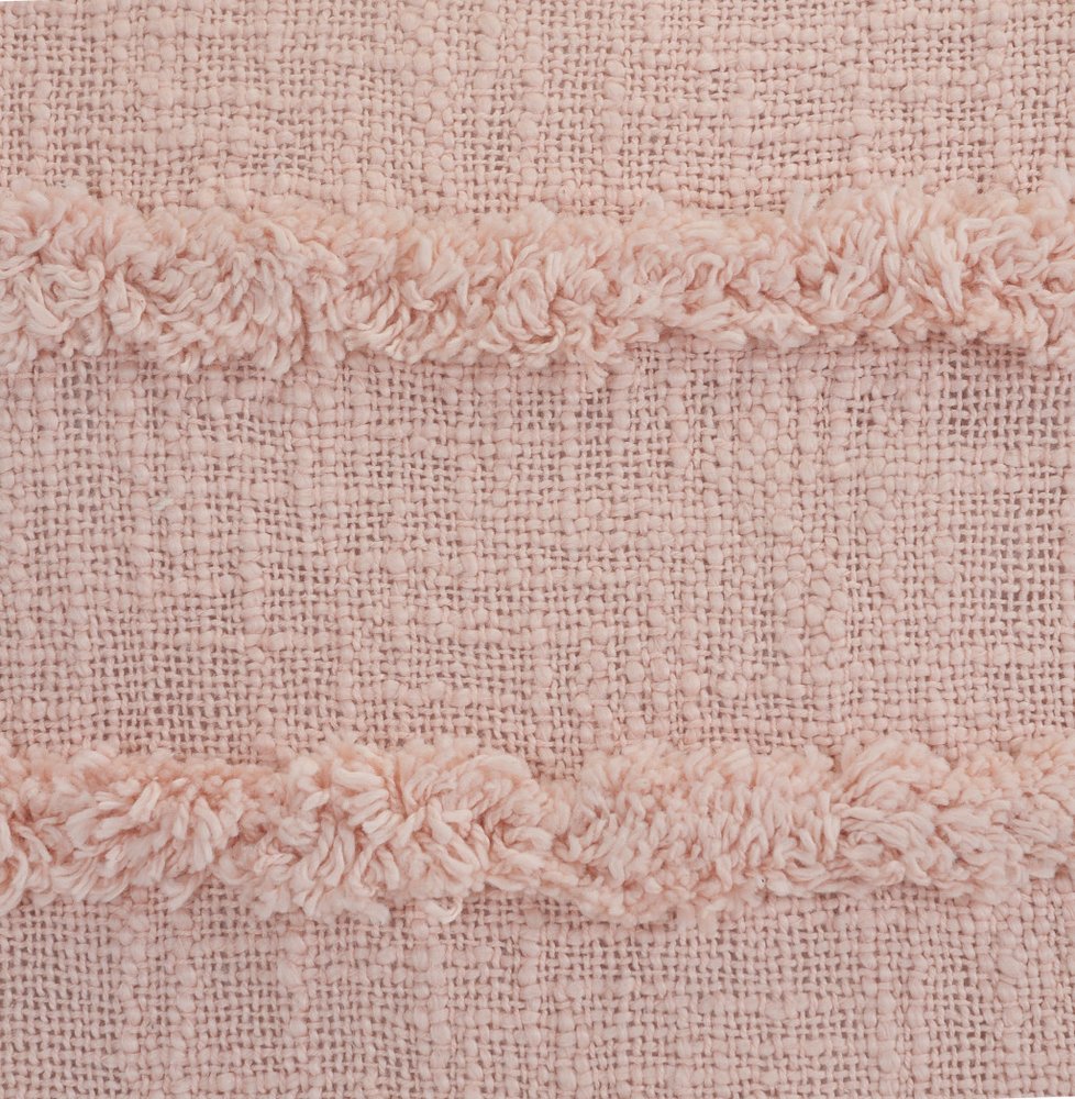 20" Pink And Blush Striped Cotton Throw Pillow Cover