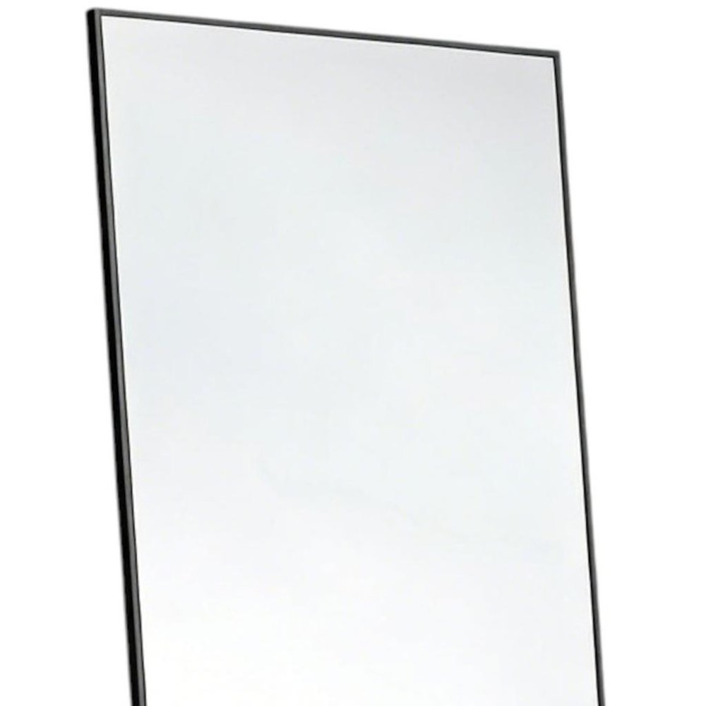 59" Black Aluminum Freestanding And Wall Mounted Framed Full Length Mirror — view 3
