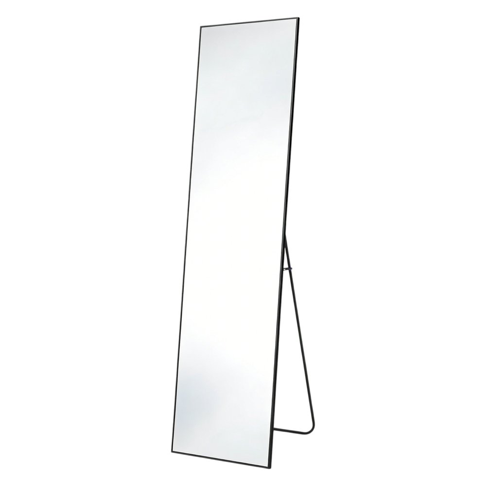 59" Black Aluminum Freestanding And Wall Mounted Framed Full Length Mirror — view 4