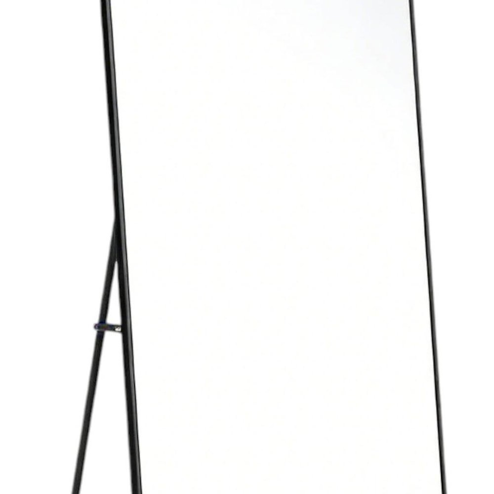 64" Black Aluminum Freestanding And Wall Mounted Framed Full Length Mirror — view 6