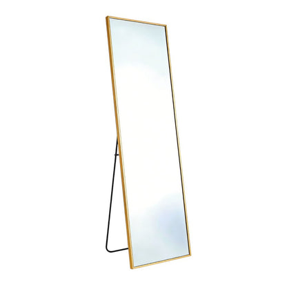 70" Gold Aluminum Freestanding And Wall Mounted Framed Full Length Mirror