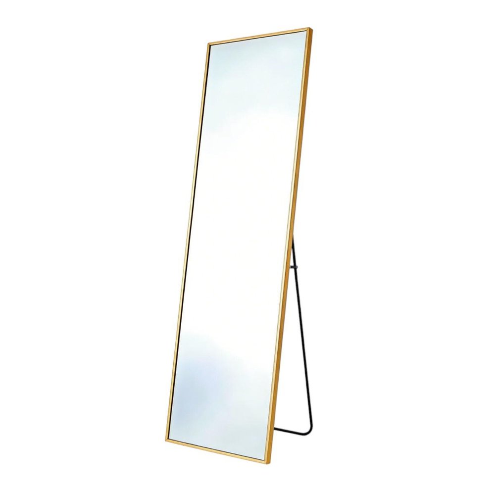 70" Gold Aluminum Freestanding And Wall Mounted Framed Full Length Mirror — view 6