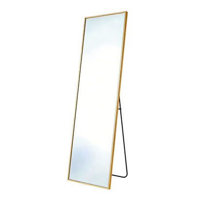 70" Gold Aluminum Freestanding And Wall Mounted Framed Full Length Mirror