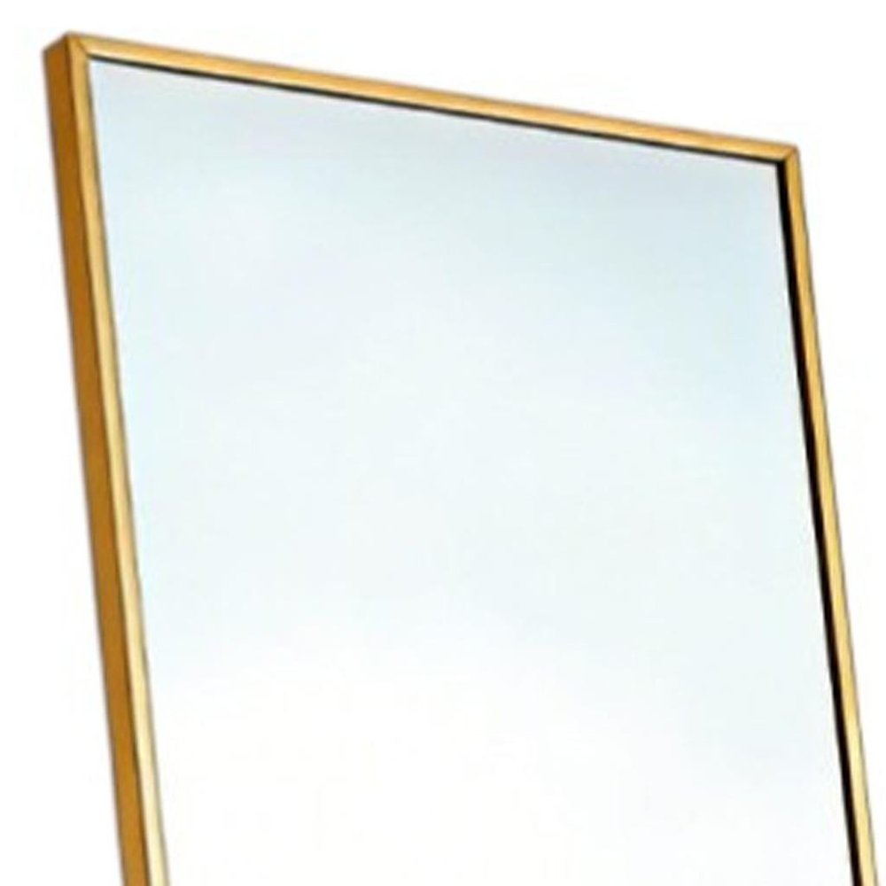 70" Gold Aluminum Freestanding And Wall Mounted Framed Full Length Mirror — view 2