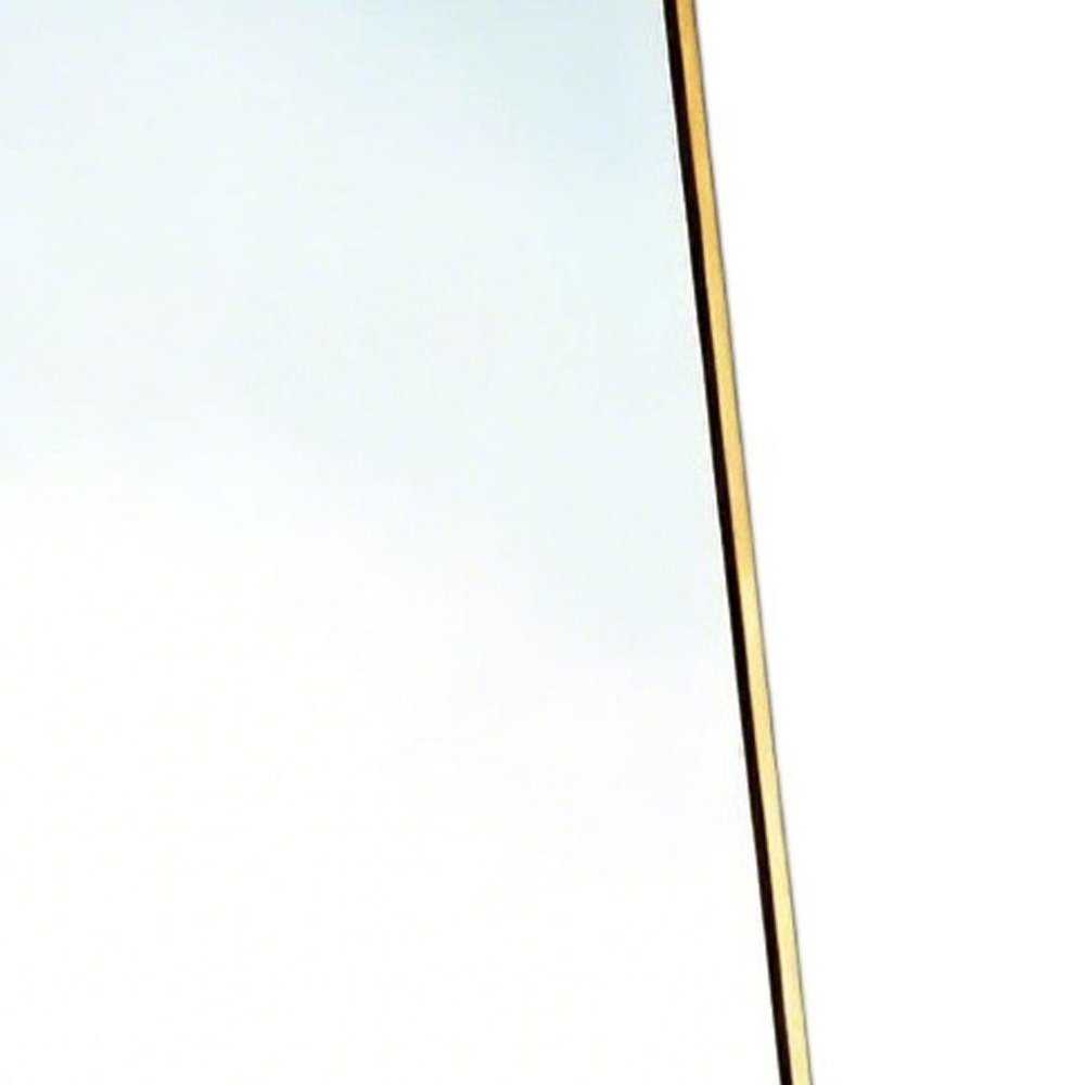 56" Gold Aluminum Freestanding And Wall Mounted Framed Full Length Mirror — view 2