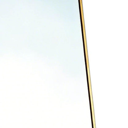 56" Gold Aluminum Freestanding And Wall Mounted Framed Full Length Mirror