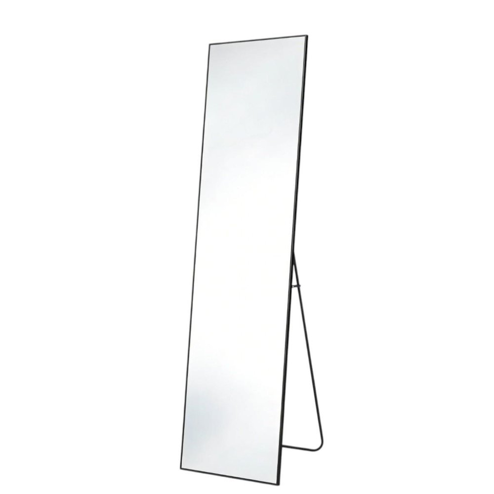 55" Black Aluminum Freestanding And Wall Mounted Framed Full Length Mirror — view 6