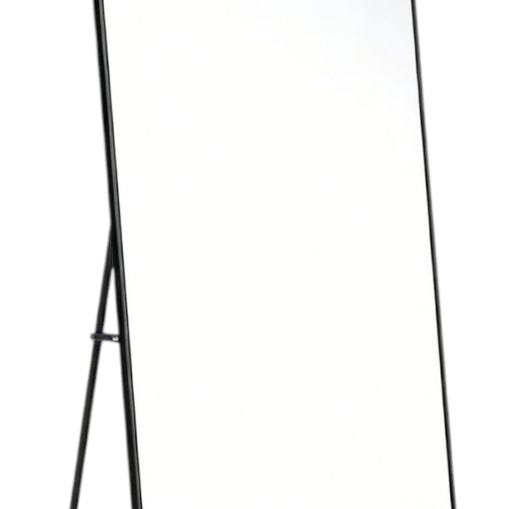 67" Black Aluminum Freestanding And Wall Mounted Framed Full Length Mirror — view 4