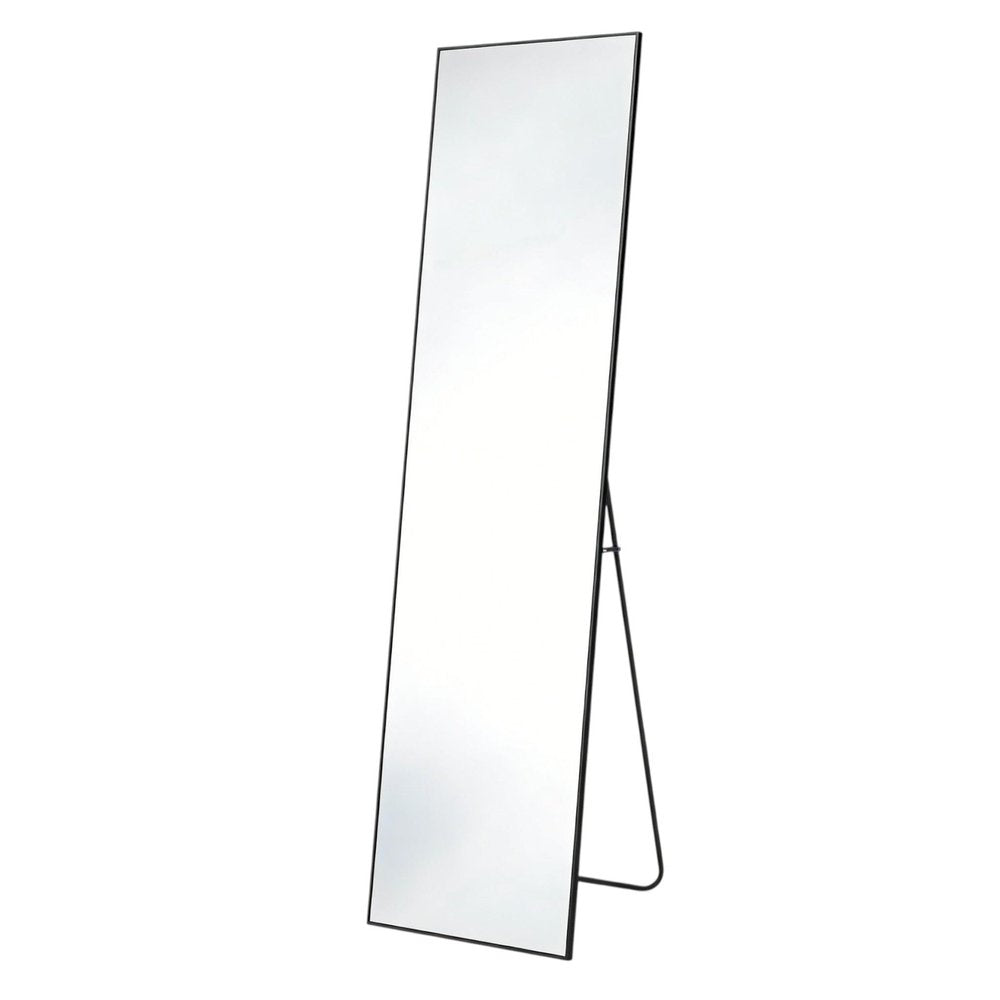 67" Black Aluminum Freestanding And Wall Mounted Framed Full Length Mirror — view 6