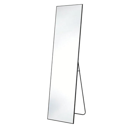 67" Black Aluminum Freestanding And Wall Mounted Framed Full Length Mirror