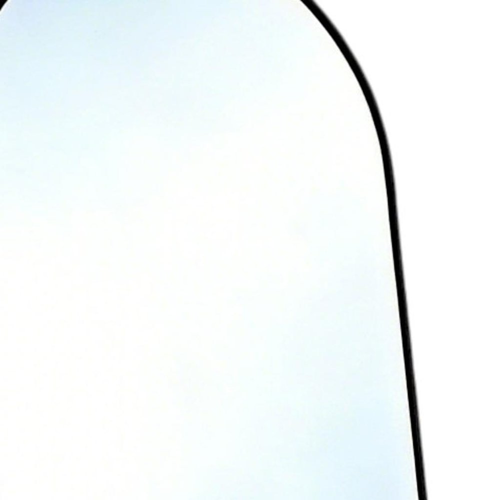 55" Black Aluminum Arch Freestanding And Wall Mounted Framed Full Length Mirror — view 2