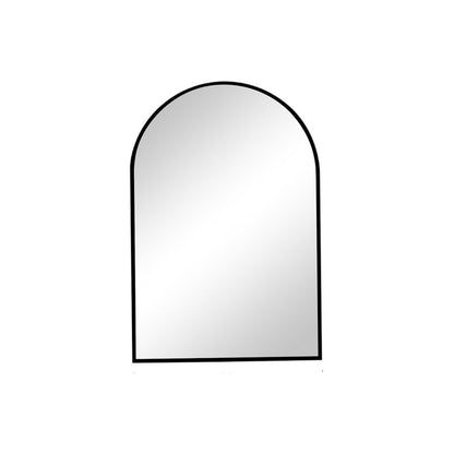30" Black Aluminum Arch Framed Anti Fog Accent Mirror