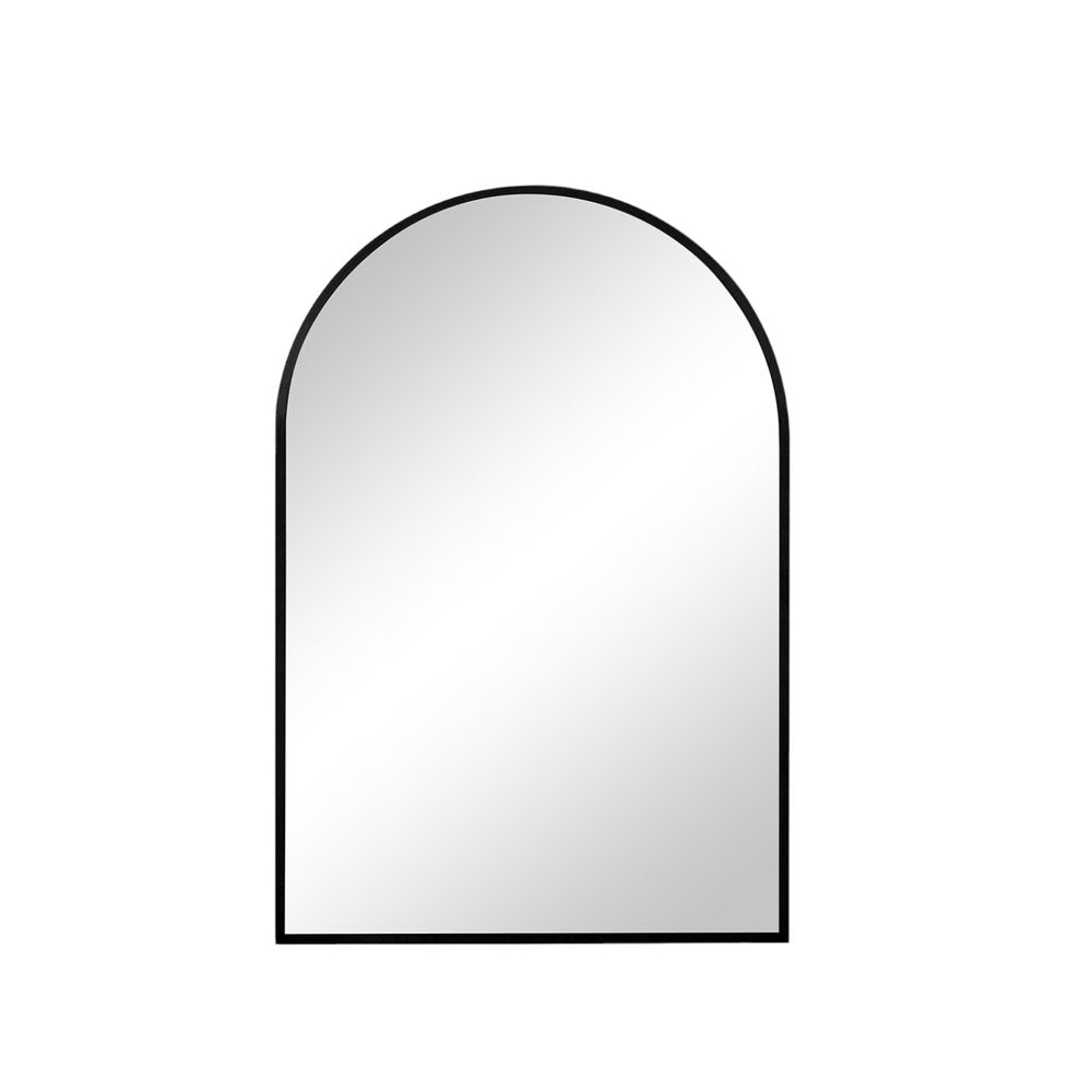 38" Black Aluminum Arch Framed Anti Fog Accent Mirror — view 1
