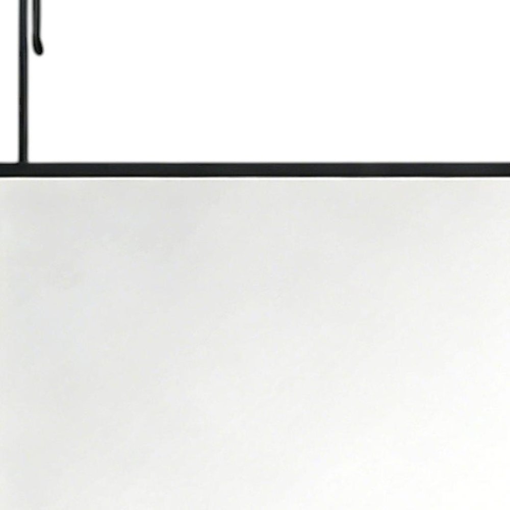47" Black Aluminum Over the Door Framed Accent Mirror — view 2