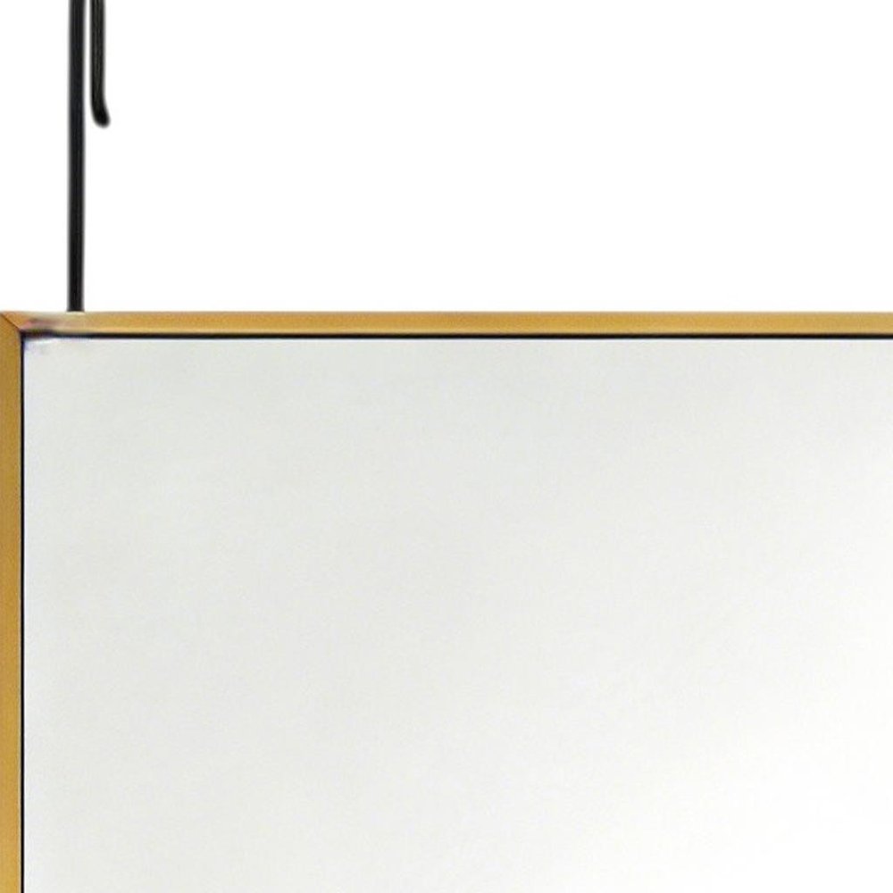 47" Gold Aluminum Over the Door Framed Accent Mirror — view 2