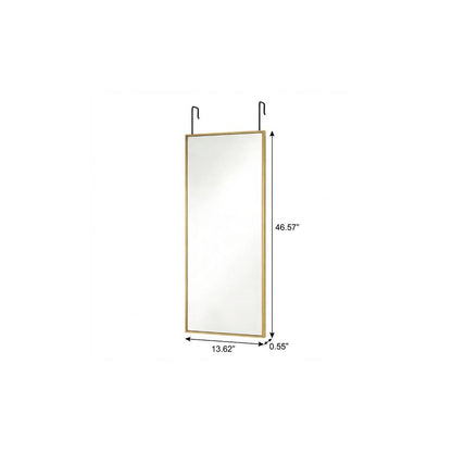 47" Gold Aluminum Over the Door Framed Accent Mirror