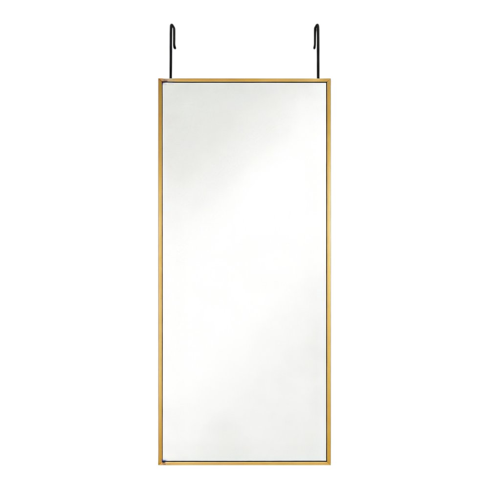 47" Gold Aluminum Over the Door Framed Accent Mirror — view 1