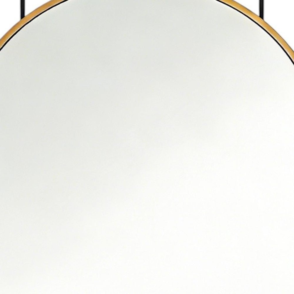 47" Gold Aluminum Arch Over the Door Framed Accent Mirror — view 2