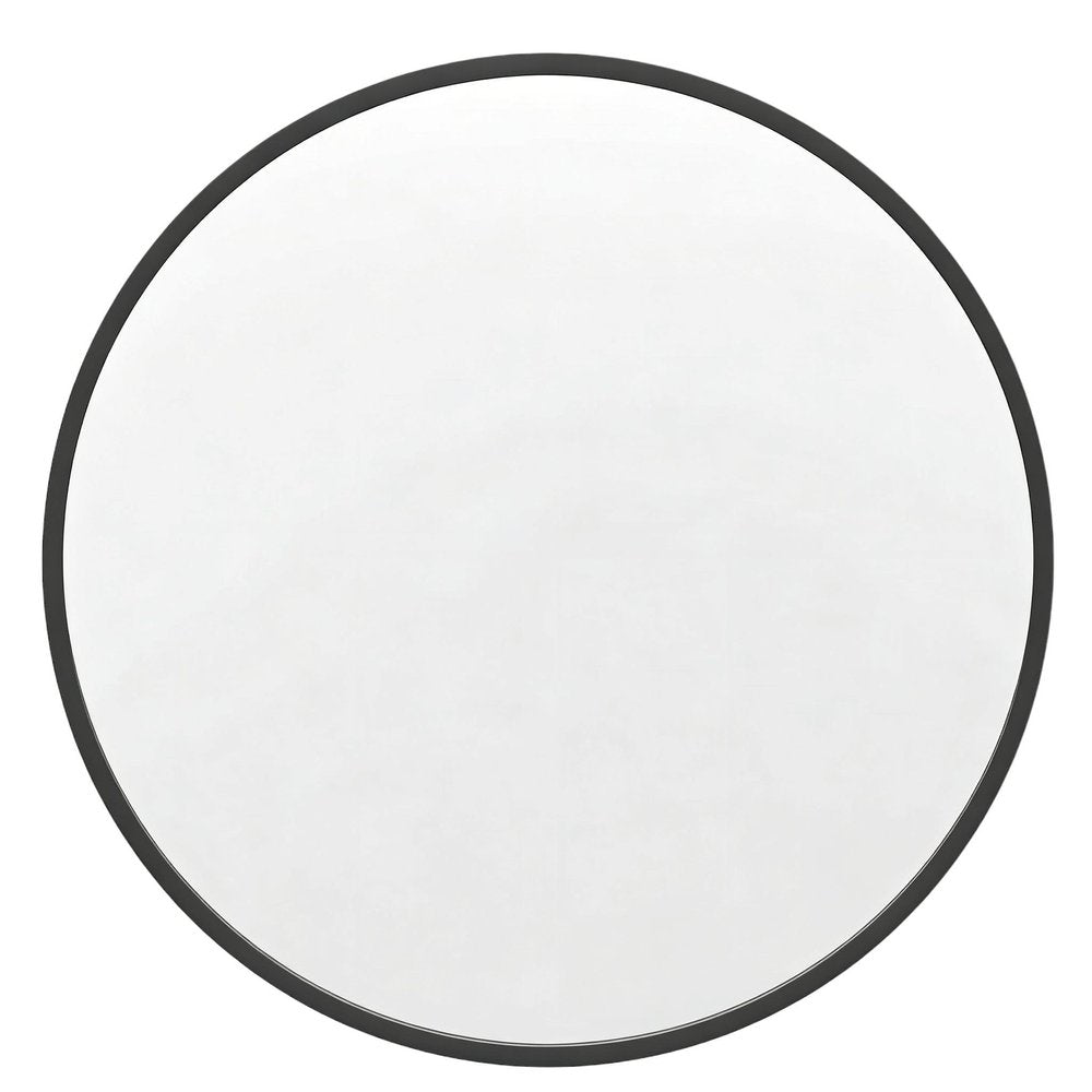20" Black Aluminum Round Framed Accent Mirror — view 6