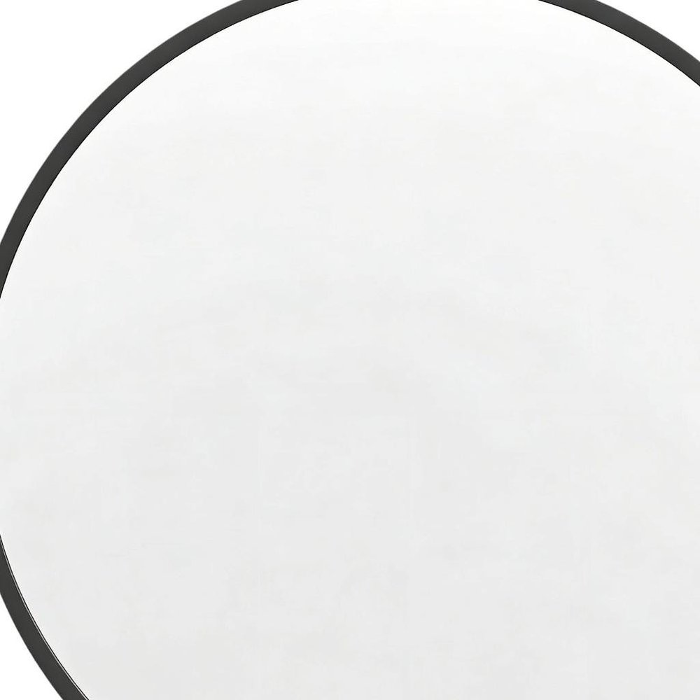 30" Black Aluminum Round Framed Accent Mirror — view 2