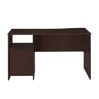 51" Dark Brown Wood Pedestal Computer Desk With Three Drawers HomeRoots