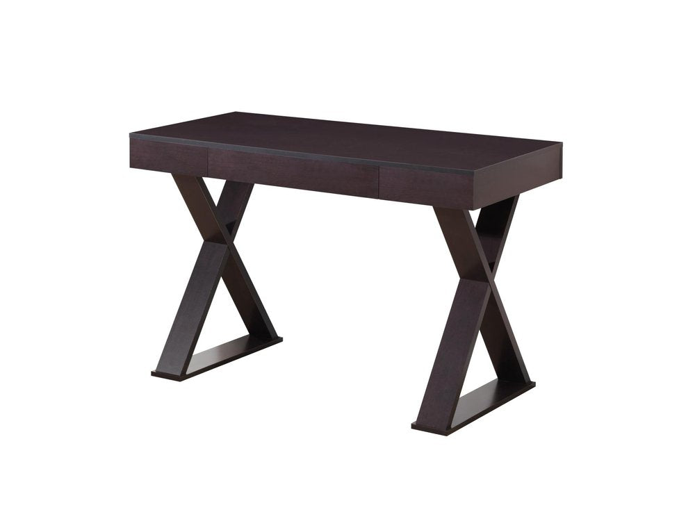 47" Espresso Wood Writing Desk HomeRoots