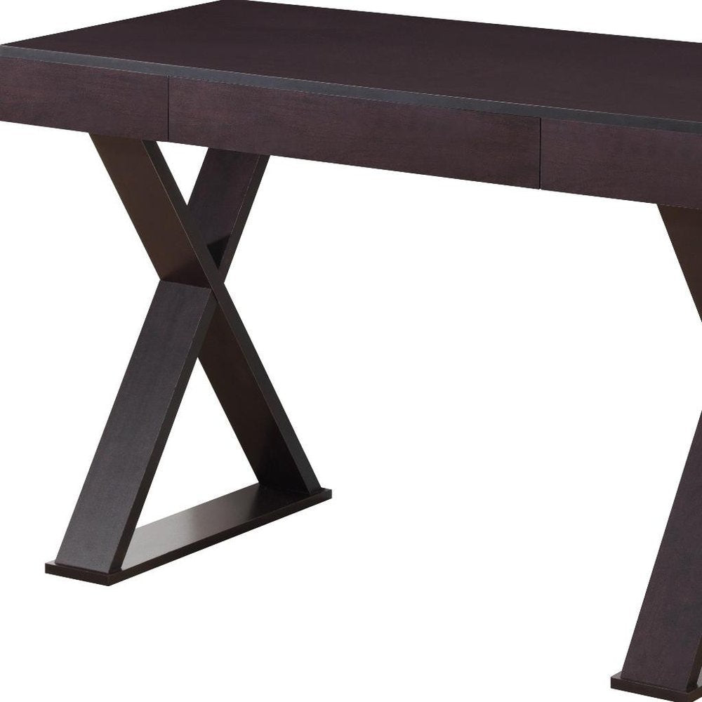 47" Espresso Wood Writing Desk — view 3