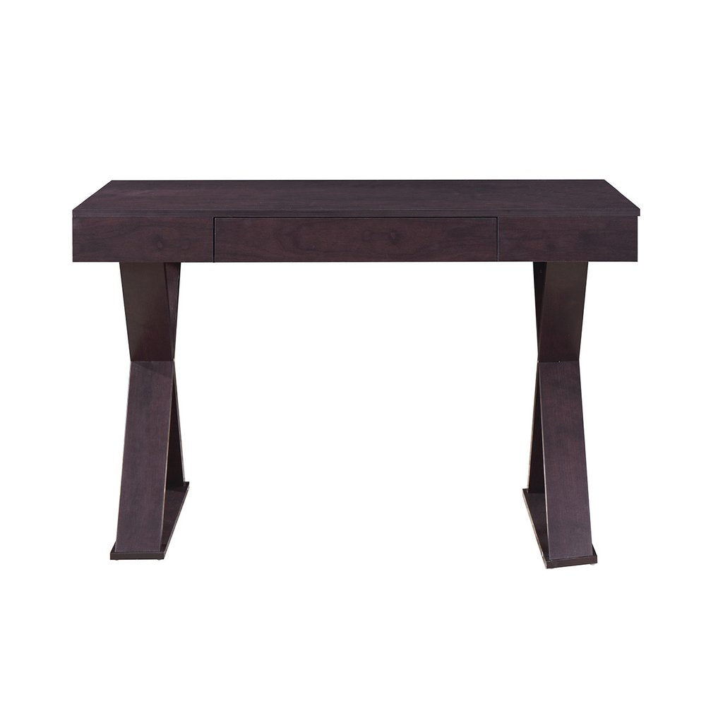47" Espresso Wood Writing Desk HomeRoots