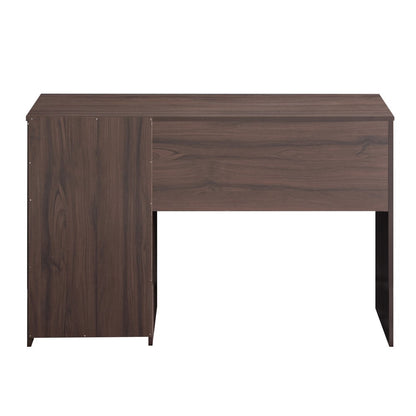 48" Espresso Wood Pedestal Computer Desk With Two Drawers HomeRoots