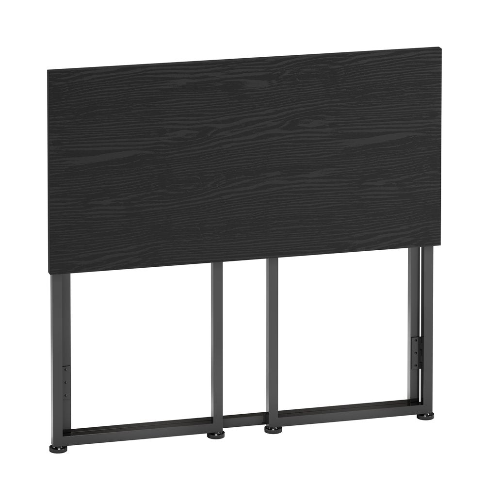 32" Black Wood and Steel Folding Writing Desk — view 2