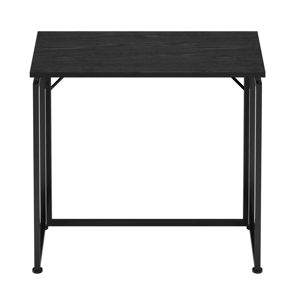 32" Black Wood and Steel Folding Writing Desk — view 3