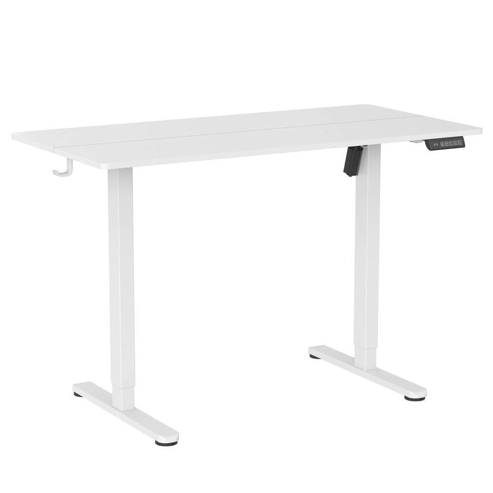 Adjustable White Wood and Steel Standing Desk — view 1