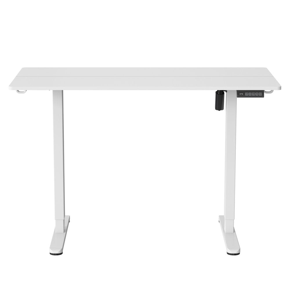 Adjustable White Wood and Steel Standing Desk — view 2