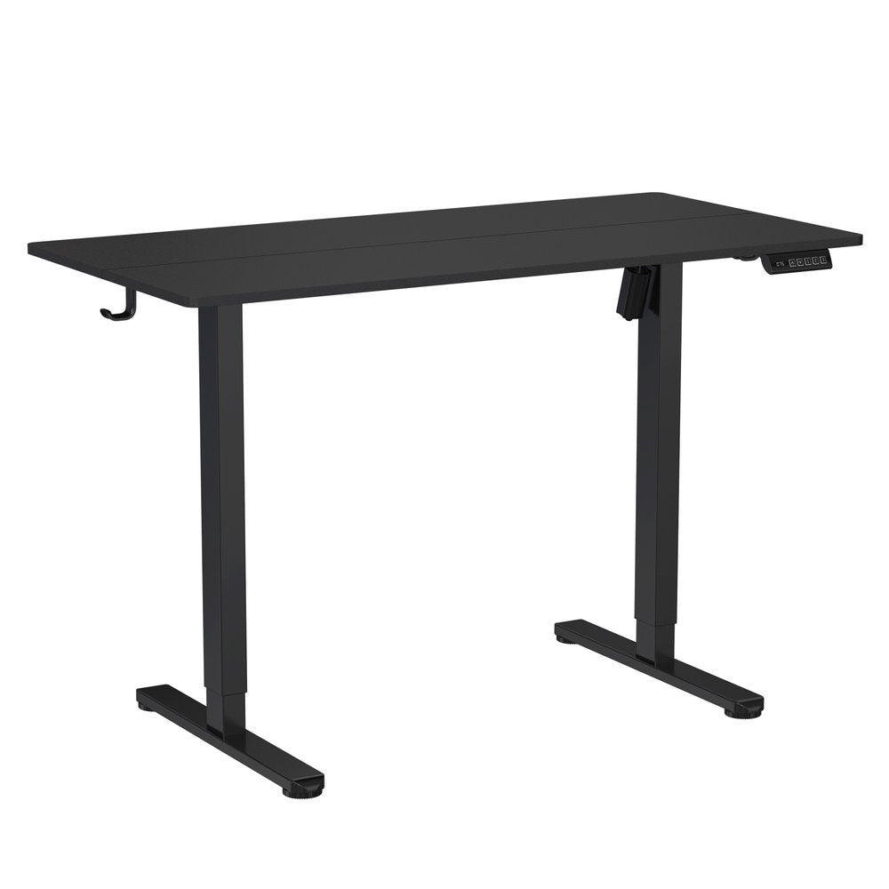 Adjustable Black Wood and Steel Standing Desk — view 1