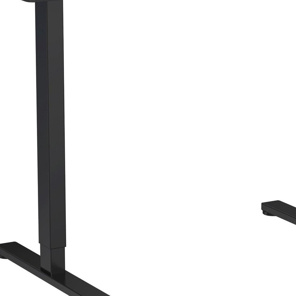 Adjustable Black Wood and Steel Standing Desk HomeRoots