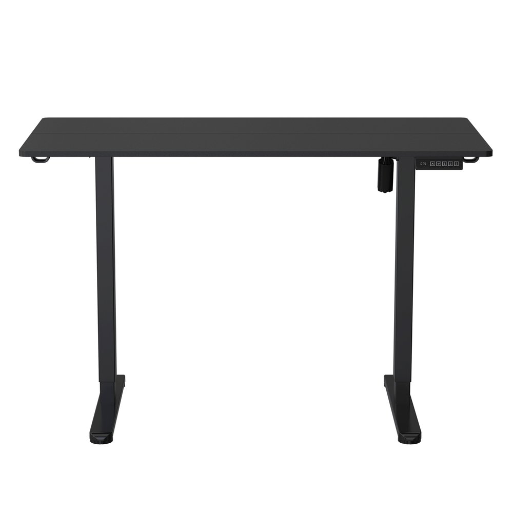 Adjustable Black Wood and Steel Standing Desk — view 2