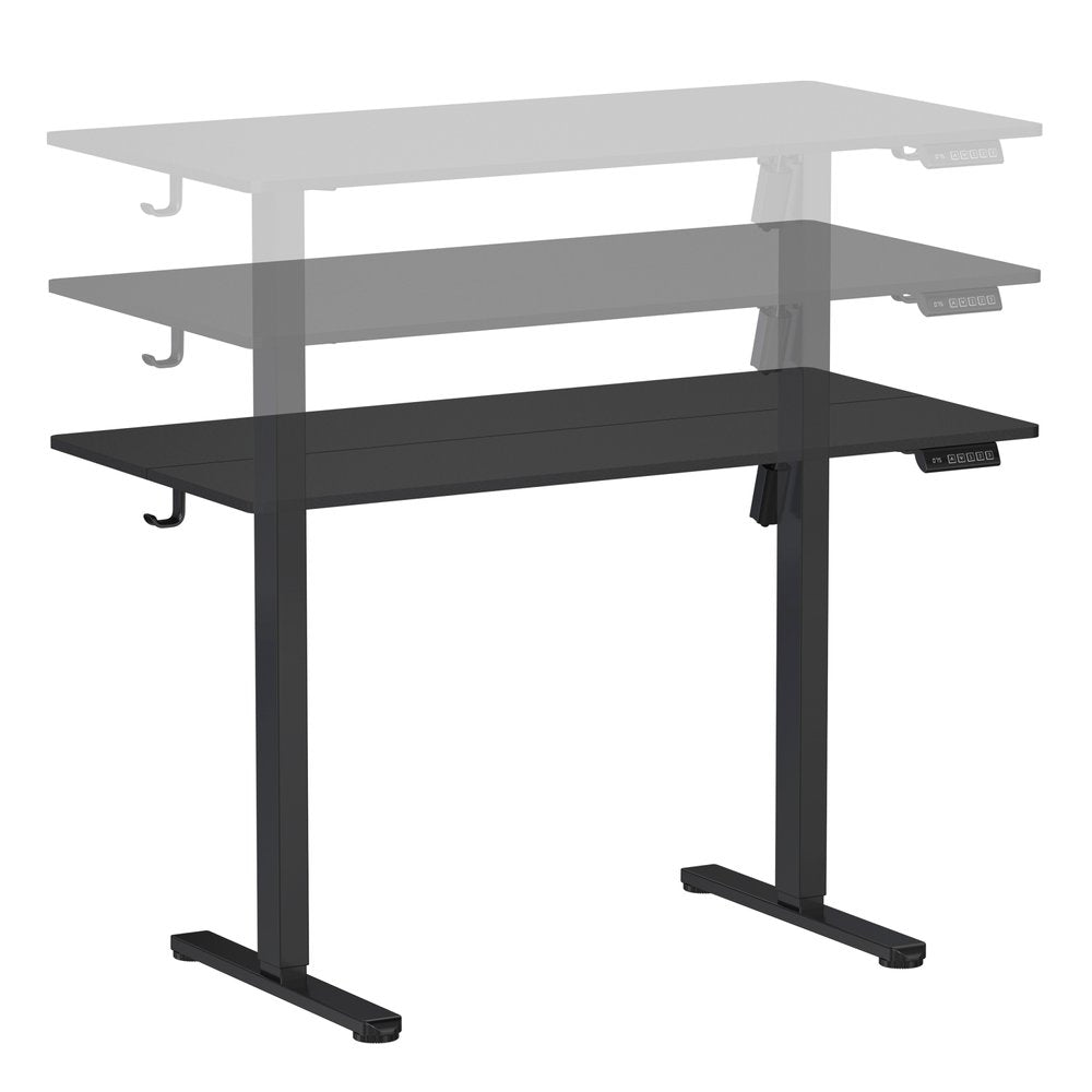 Adjustable Black Wood and Steel Standing Desk — view 3