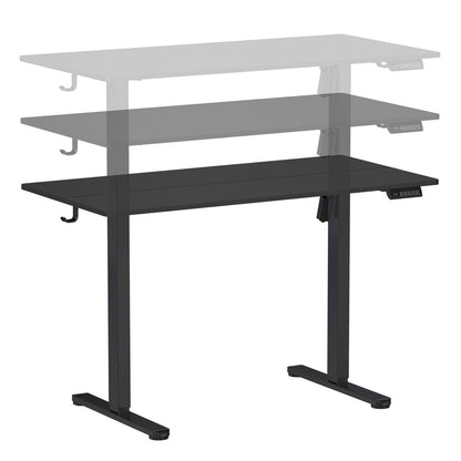 Adjustable Black Wood and Steel Standing Desk HomeRoots