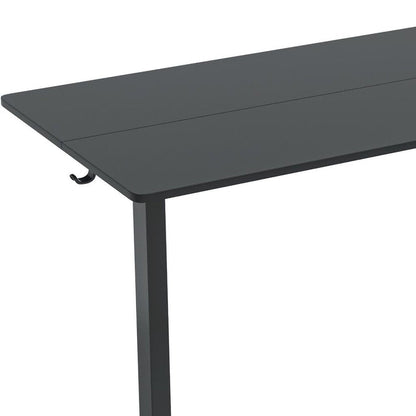 Adjustable Black Wood and Steel Standing Desk HomeRoots