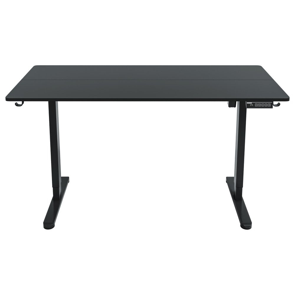 Adjustable Black Wood and Steel Standing Desk — view 2